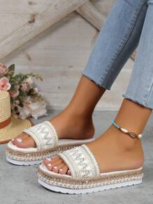 1 pieza Cómodas zapatillas planas, nuevo diseño 2024 Zapatos para mujer