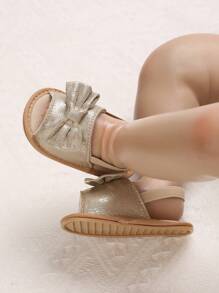 New Summer Infant 0-1 Years Old Soft Rubber Sole Anti-Slip Sandals With Bow Decor
