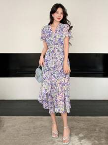 DAZY Đầm tay bồng in hoa dành cho nữ, đầm hoa cho nữ - Nhiều màu - Xem 1