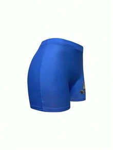 Của phụ nữ Đúng mốt Cá nhân hóa In hoa con hổ Thiết kế chữ cái Giải trí Quần short Cho mùa hè - Màu xanh lam - Xem 4