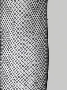 ROMWE Grunge Punk 3双女士个性化组合黑色连裤袜，适合所有季节 - 黑色 - 查看 8