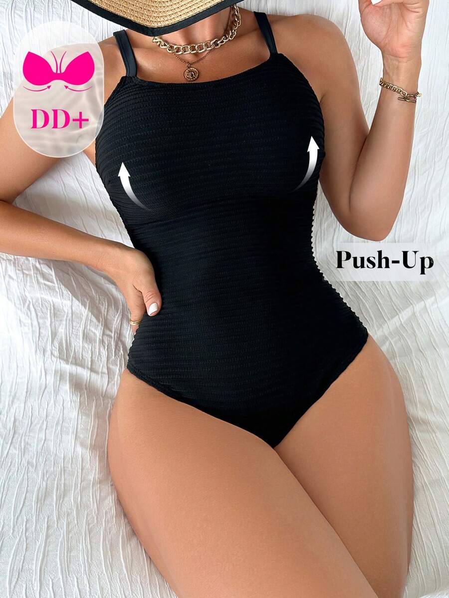 Swim DD+ Của phụ nữ Màu thuần Áo tắm một mảnh Cho mùa hè , bờ biển , Bơi lội - Nhiều màu - Xem 1