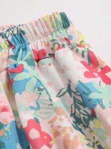 DAZY 女性花卉印花彈性腰圍裙 - 彩色 - 查看 8