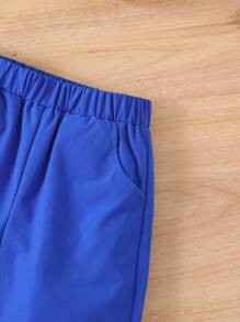 年輕男孩簡單時尚的街頭毛巾刺繡第三章套裝