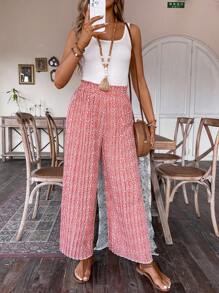 Breezaya 女士豹紋百褶褲 - 粉色 - 查看 5