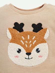 Cozy Pixies Baby Girl Cartoon Graphic Pullover & Leggings, For Christmas