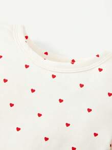 Baby Girl Snug Fit Pajama Set With Cartoon Printed Round Neck Long Sleeve Top And Pants, 4pcs