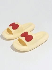 Của phụ nữ Nhựa Dép đi trong nhà Với Bowknot Đồ trang trí , Dày Không trượt Và Dễ thương , Lý tưởng Cho mùa hè Trong nhà Và Ngoài trời Sử dụng - Màu vàng - Xem 2