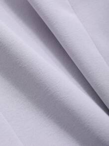 DAZY Solid Color High Waisted Culottes & Cropped Pants For Women - Blue - View 5