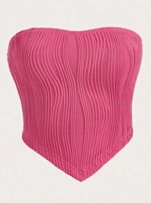 INAWLY Atasan Wanita Asimetris Backless Plain Seksi - MultiWarna - View 3
