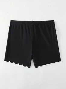 Manfinity Men's Swim Trunks With Scallop Hem And Drawstring