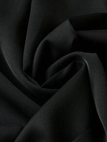 SHEIN Clasi Kích thước lớn Màu thuần Ruffle Cắt tỉa Áo sơ mi - màu đen - Xem 4