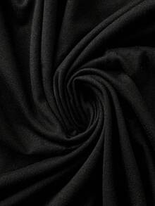 Flirla Plus Size Balloon Printed Short Sleeve T-Shirt Dress - Black - View 5