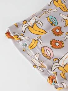 Men's Banana & Doughnut Print Boxer Briefs 3pcs/Set Combination - Multicolor - View 4