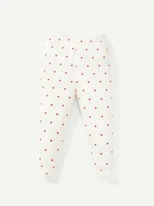 Baby Girl Snug Fit Pajama Set With Cartoon Printed Round Neck Long Sleeve Top And Pants, 4pcs