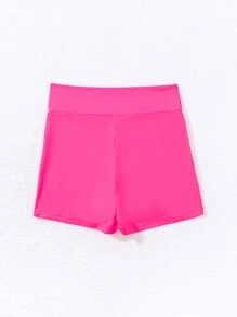 Swim Basics 女士純色游泳褲底 - 玫紅色 - 查看 2