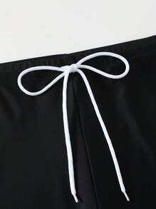 Manfinity Men's Swim Trunks With Scallop Hem And Drawstring