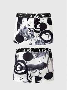 Men's Digital Printed Boxer Briefs Set Of 5 - Multicolor - View 4