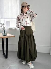 FRIFUL Ladies' Tie Dye Sheer Mesh Top Long Sleeve Women Tops,Fall Women Clothes Easter - Red - View 2