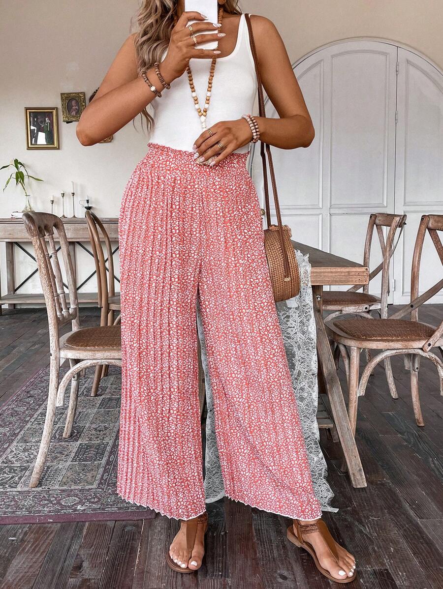 Breezaya 女士豹紋百褶褲 - 粉色 - 查看 1