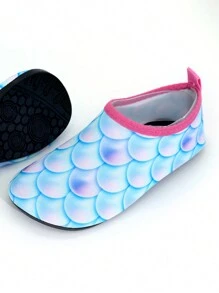 Girls' Water Shoes Kids & Aqua Shoes Kids With Enchanting Fish Scale Pattern - Ultra-Lightweight, Anti-Slip, Cut-Proof For Beach, Water Park, Grass & Yoga, Quick-Drying - Multicolor - View 7