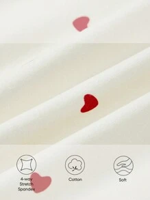 Cozy Pixies Baby Girls' Heart Patterned Long Sleeve Bodysuit With Ruffle Trim And Pants - Apricot - View 7