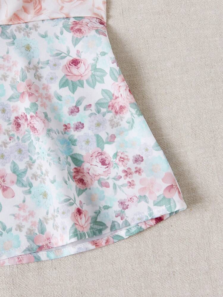 Ladies' Patchwork Floral Print Bandeau Top