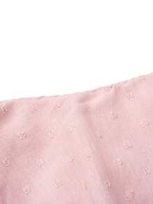 Calvaya Plus Size Solid Color Asymmetrical Collar Ruffle Hem Top - Pink - View 4