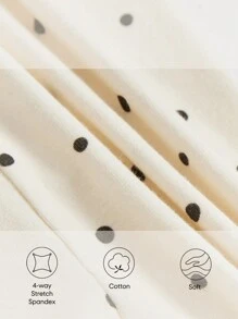 Cozy Pixies Baby Girls' Polka Dot Print Lightweight Three-Piece Set Including Pants - Rust Brown - View 11