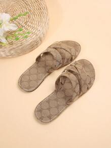 Kích thước lớn Của phụ nữ Dép phẳng , Giải trí Thoải mái Dép đi trong nhà Với Dễ thương Họa tiết gấu , Mùa hè - Xem 3