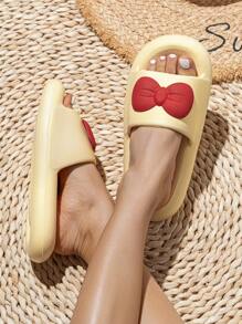 Của phụ nữ Nhựa Dép đi trong nhà Với Bowknot Đồ trang trí , Dày Không trượt Và Dễ thương , Lý tưởng Cho mùa hè Trong nhà Và Ngoài trời Sử dụng - Màu vàng - Xem 5