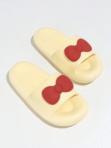 Của phụ nữ Nhựa Dép đi trong nhà Với Bowknot Đồ trang trí , Dày Không trượt Và Dễ thương , Lý tưởng Cho mùa hè Trong nhà Và Ngoài trời Sử dụng - Màu vàng - Xem 6