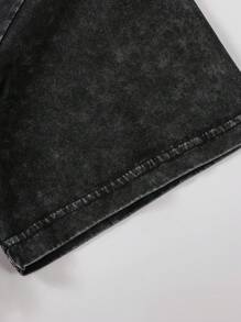 ROMWE MEN Anime 男士龍印花圓領T恤，適用於春夏休閒穿著 - 黑色 - 查看 3