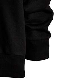 Manfinity Roghcode Men's Black Knit Long Sleeve Going Out Hoodie With Car Print And Slogan Graphic - Black - View 5