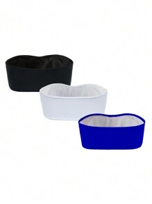 SHEIN Swim Summer Beach Women's Solid Color Bandeau Bikini Top 3 Pieces Set - Multicolor - View 2