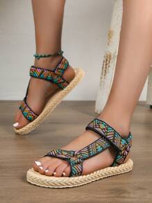 Mùa hè Chống trượt Sành điệu Của phụ nữ Dép phẳng , Thoải mái Thoáng khí Dép đi trong nhà Đối với bờ biển Kỳ nghỉ - màu đen - Xem 5