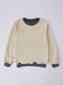 Manfinity Homme Men's Thermal Lined Long Sleeve Sweatshirt With Letter Print - Grey - View 5