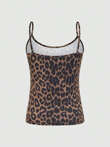 SHEIN EZwear Kích thước lớn Của phụ nữ In hoa Báo Dây đeo Mì Ý  Áo ba lỗ Áo - Nhiều màu - Xem 2