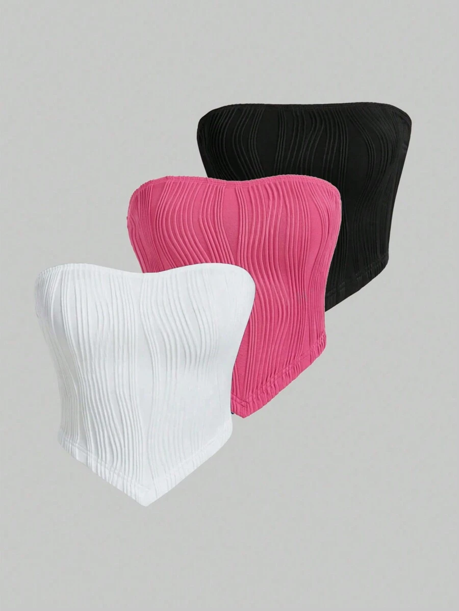 INAWLY Atasan Wanita Asimetris Backless Plain Seksi - MultiWarna - View 1