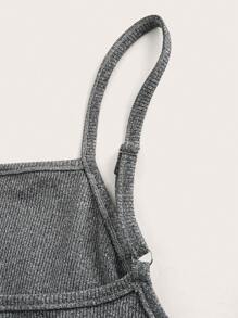 Flirla Kích thước lớn Độ co giãn Cao Sọc Ruffle Áo ba lỗ Bộ - Nhiều màu - Xem 6