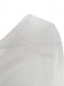 SHEIN LUNE 女士純色蕾絲修飾襯衫 - 白色 - 查看 8