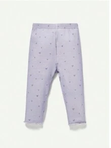 Cozy Pixies Baby Girl's Casual And Versatile Three-piece Knitted Soft Heart-shaped Printed Wavy Trousers Set - Multicolor - View 2