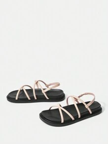 HighSole Modische Flache Sandalen Für Damen