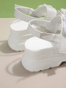 Women's Wedge Chunky Platform Sandals Sports Beach Sandals - Casual Ankle Strap Buckle Shoes