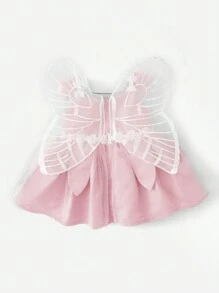 SHEIN Baby Girl Adorable Flower & Butterfly Applique Puffy Shape Skirt