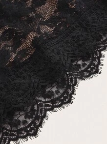 SHEIN Privé Women's Lace Fabric Spaghetti Strap Short Dresses,Bodycon Dress,Short Summer Dress,Sexy Dress,Short Summer Dress,Easter Dress,Black Dress,Romantic Elegance,Daily Commute