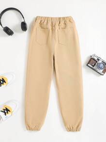 SHEIN Teen Boy's Distressed Straight-Leg Jeans - Khaki - View 2