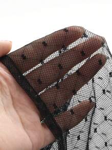 FRIFUL Women's Sheer Mesh Split Hem Shirt
