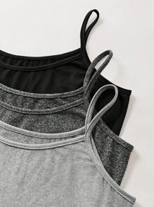 SHEIN Unity Cami Round Neck Tight Flare Leg Jumpsuit - Multicolor - View 4