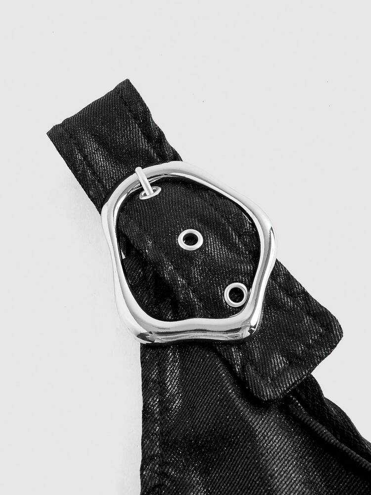 Plain Color Y2K Music Festival Elastic Sexy One Shoulder Women Mini Dress Black, For Summer, Party